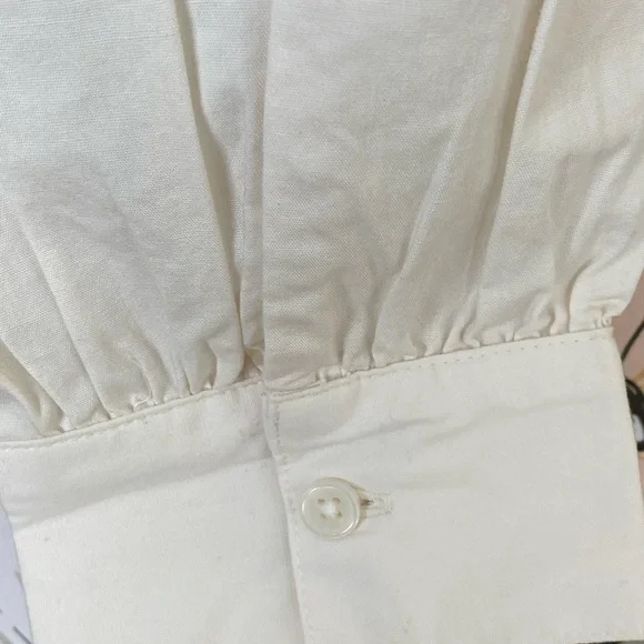 NWT LEVI’S Devin White Cropped Puff Sleeve Blouse Women Size Medium - Picture 11 of 12